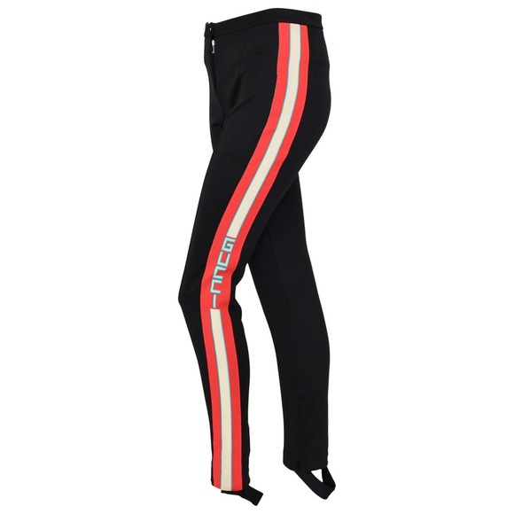 GUCCI Technical Jersey Stirrup Leggings w/ Logo - Picture 1 of 12